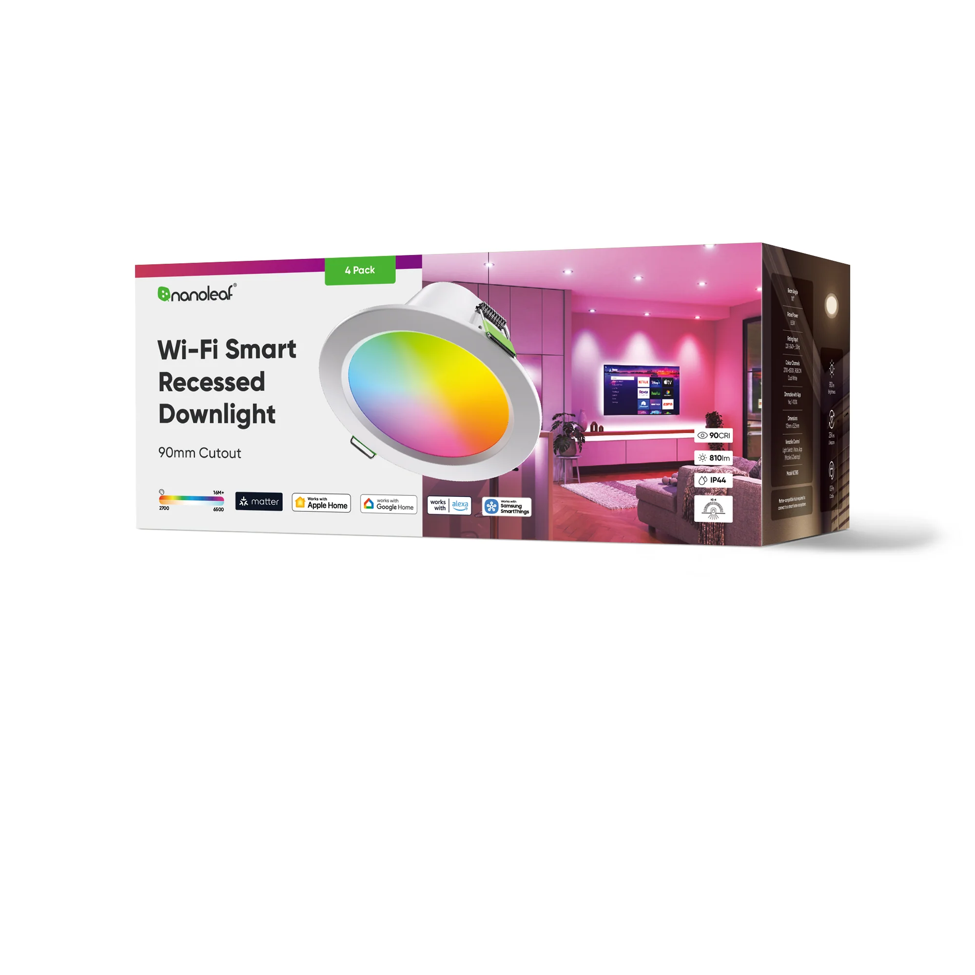Wi-Fi Matter 3.5" Recessed Downlight (4 Pack) - Image 5