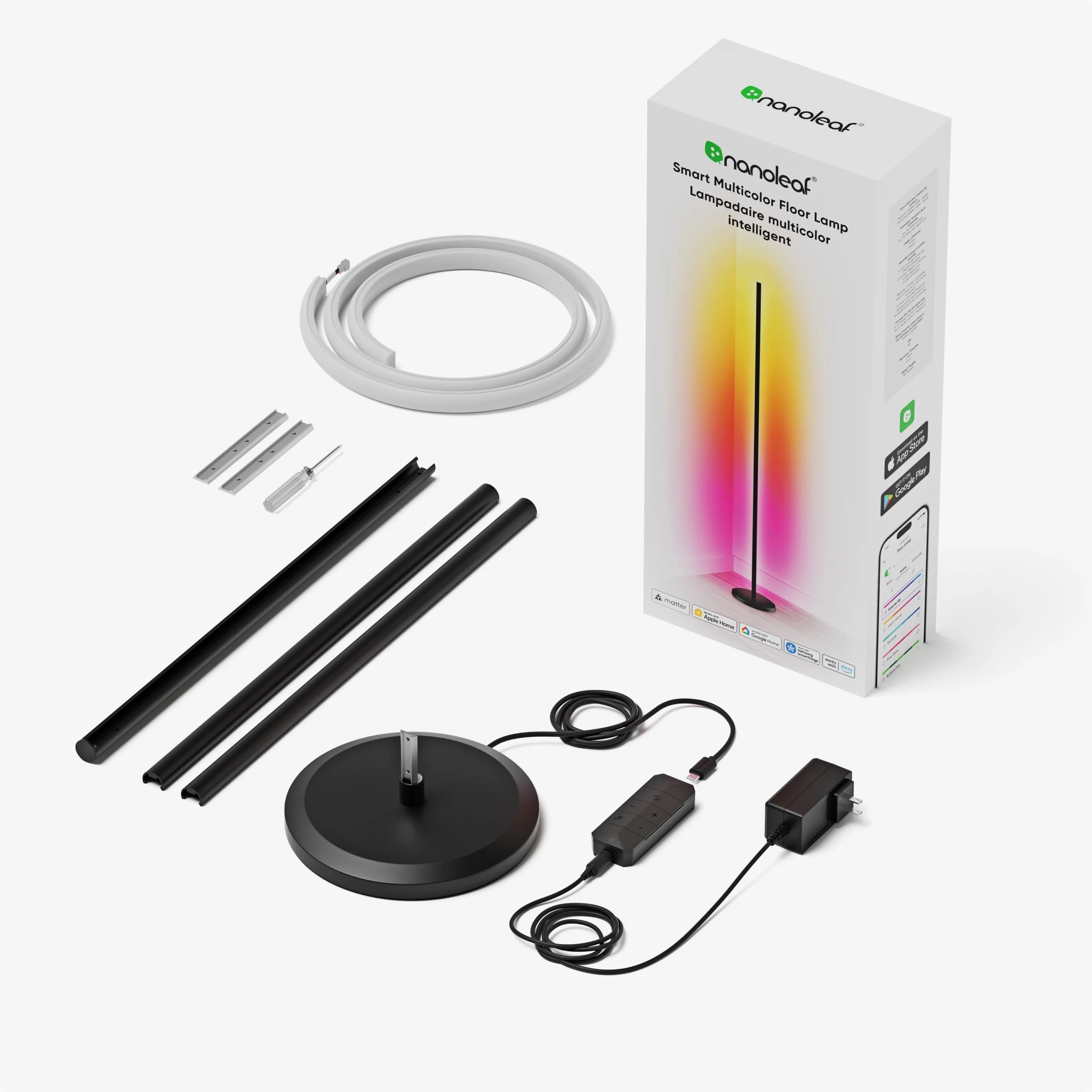 Matter Smart Multicolor Floor Lamp (Black) - Image 5