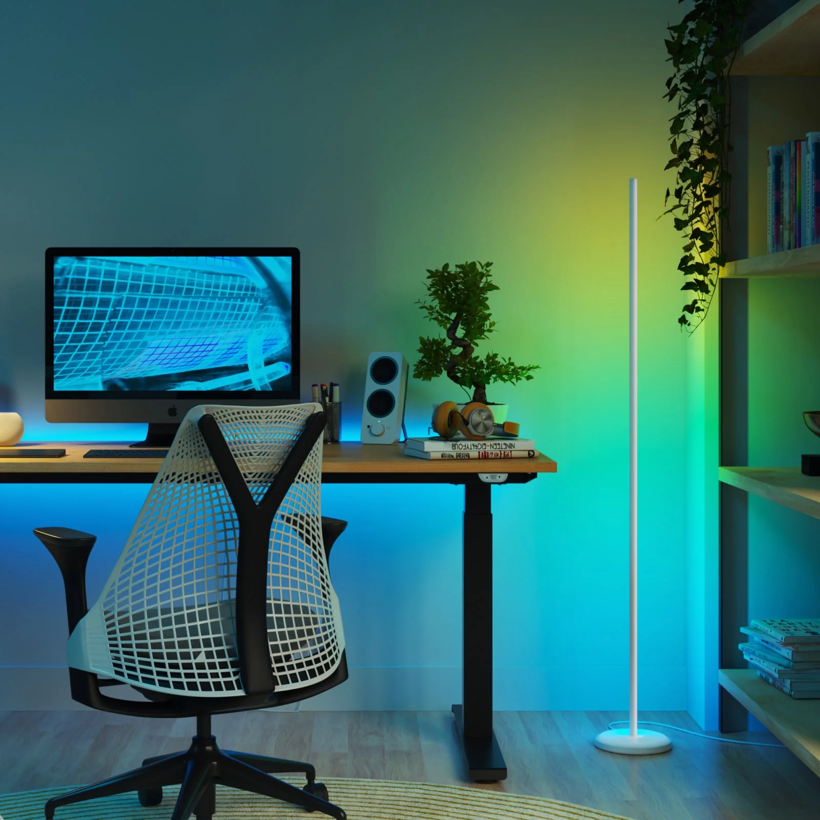 Smart Multicolor Floor Lamp (White 2 Pack) - Image 3